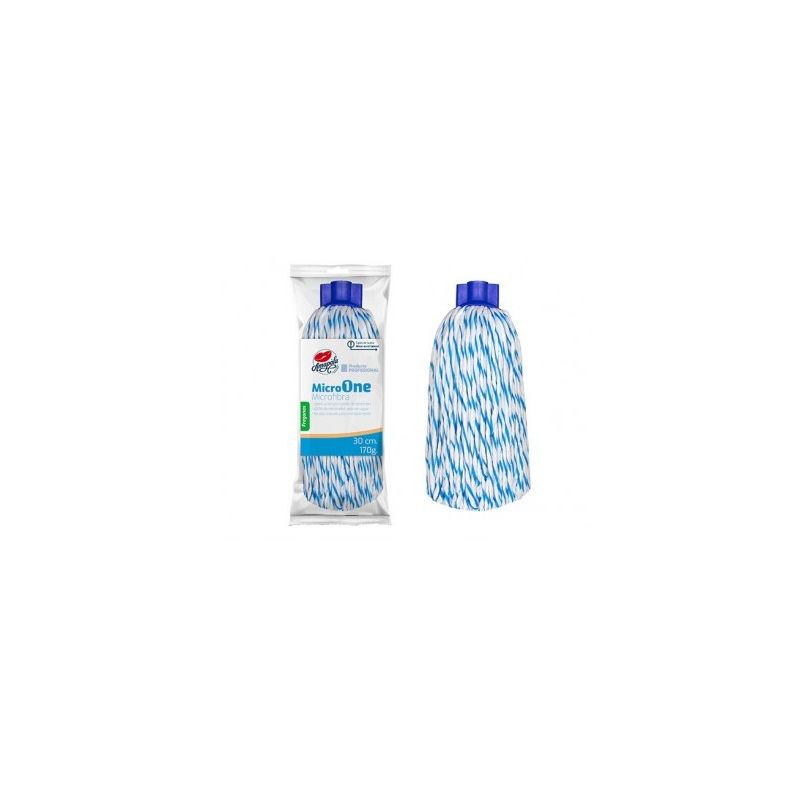 FREGONA HILO MICROONE  AZUL/BLANCO 170 G.